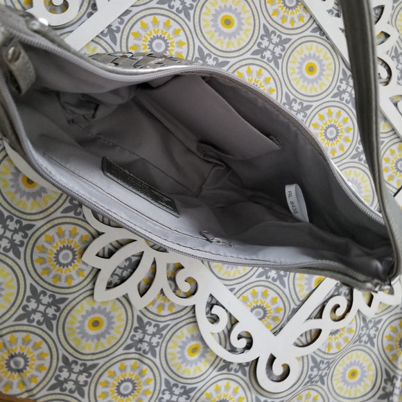 Relic by fossil Hobo sequined silver leather bag - Picture 6 of 7